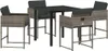 vidaXL Garten Essgruppe 5 pcs Grau Poly-Rattan Produktbild-Vorschau 1