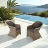 2 fauteuils en rotin avec structure en aluminium, coussins Voir les images du produit 9
