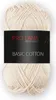 A ball of beige yarn with a black label. Produktbild-Vorschau