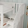 Dvoupatrová postel Merax 90x200 cm se schodištěm s úložným Náhled obrázku produktu 13
