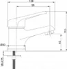 Technical drawing with dimensions of a faucet. Náhled obrázku produktu