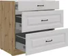 Küchen Unterschrank 80 cm Stilo Weiß + Eiche Artisan Produktbild-Vorschau 2