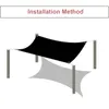 Anti-UV-Sonnenschutzsegel, 2x2 m 95% UV-Blockdach, Produktbild-Vorschau 8