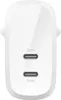 A white dual USB-C charger with 30W output indicated on each port. Produktbild-Vorschau