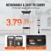A marketing image showcasing a pair of crutches, highlighting their detachable and lightweight features, and demonstrating their compact storage in luggage and a car trunk. Voir les images du produit