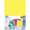 A pack of yellow colored paper is shown, with a fan of other colored papers fanned out below it. Podgląd zdjęcia produktu