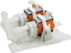 A close-up studio shot of a dual solenoid water inlet valve assembly. Produktbild-Vorschau