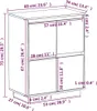 vidaXL Kredens biały 60x34x75 cm lite drewno sosnowe Podgląd zdjęcia produktu 8