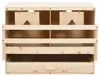 vidaXL Legenest für Hühner 2 Fächer 63x40x45 cm Massivholz Produktbild-Vorschau 4
