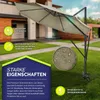 A large cantilever umbrella is set up on a grassy lawn in front of a house. Anteprima dell’immagine prodotto