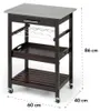Carrello multifunzionale per la cucina Unyqoos®: 4 ripiani, Anteprima dell’immagine prodotto 4