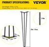 VEVOR Haarnadel Tischbein 24 Zoll 61 cm, Möbelfüße Produktbild-Vorschau 9