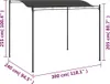 vidaXL Padiglione 3x2,4 m antracite Anteprima dell’immagine prodotto 9