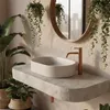 Lavabo Da Appoggio Rea Nadia 60  Beige Anteprima dell’immagine prodotto 3