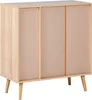 BELIANI Sideboard mit Weinregal Hellbraun mit Rattan Produktbild-Vorschau 6