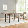 A dining room scene with a wooden table and chairs. Podgląd zdjęcia produktu