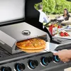 Edelstahl Pizzabox mit Pizzastein, Grillaufsatz für Gas- & Produktbild-Vorschau 2