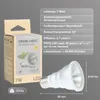 A grow light bulb and its packaging are displayed with technical specifications. Anteprima dell’immagine prodotto