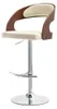 Verstellbarer Barhocker ZUWENA – Walnuss/Creme/Chrom Produktbild-Vorschau 6