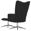 Design Möbel Relaxsessel mit Hocker Schwarz Samt - 2024 Neu Produktbild-Vorschau 5