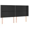 vidaXL LED Kopfteil Schwarz 183x16x118/128 cm Kunstleder -  Produktbild-Vorschau 4