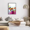 Gerahmtes Poster - Schwarzer Rahmen - Blumen Wiese Sommer - Produktbild-Vorschau 7