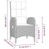 vidaXL Chaises de jardin 2 pcs. Poly rotin noir Voir les images du produit 7