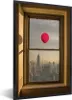 MuchoWow® MuchoWow® Gerahmtes Poster Roter Ballon fliegt an Produktbild-Vorschau 1