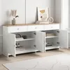 UnboxG Sideboard mit 4 Türen und 3 Schubladen, Weiß & Produktbild-Vorschau 2