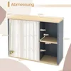 COSTWAY Mobile da bagno con specchio, mobile da bagno a Anteprima dell’immagine prodotto 3