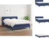 vidaXL Boxspringbett mit Matratze Blau 140x190 cm Stoff -  Produktbild-Vorschau 1