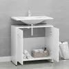 vidaXL Kúpeľňová skrinka biela 60x33x61 cm Drevo Materiál Náhľad obrázku produktu 3