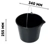 Wiadro gospodarcze z lejkiem czarne 16 L BUCKET 6L-S411 Podgląd zdjęcia produktu 6