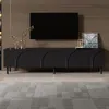 Meuble TV Merax à 4 portes aux lignes courbes en 3D, meuble Voir les images du produit 6