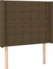 vidaXL LED Kopfteil Dunkelbraun 83x16x118/128 cm Stoff Produktbild-Vorschau 3
