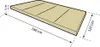 A 3D illustration of a foldable mattress with dimensions indicated. Voir les images du produit