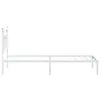 vidaXL Cadre de lit avec tête de lit en métal blanc 80x200 Voir les images du produit 6