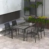 Outsunny 5 tlg Sitzgruppe Gartenmöbel-Set Gartengarnitur Produktbild-Vorschau 2
