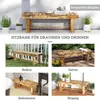 Outsunny Gartenbank Holzbank rustikal Massivholz für 2 Produktbild-Vorschau 7
