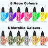 Set di colori per aerografo con 30 colori ed effetti neon Anteprima dell’immagine prodotto 3