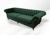 Chesterfield 4 Sitzer Textil Grün Wohnzimmer Design Couchen Produktbild-Vorschau 3