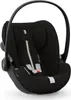 A black Cybex baby car seat is shown against a white background. Podgląd zdjęcia produktu