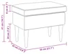 Taboret vidaXL, jasnoszary, 55 x 35 x 41 cm, materiał Podgląd zdjęcia produktu 6