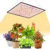 A grow light illuminates several potted plants, including tomatoes, lettuce, basil, and purple flowers. Produktbild-Vorschau