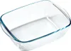 A clear glass baking dish on a white background. Náhľad obrázku produktu