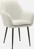 sweeek - 4er Set Bouclé Sessel mit Metallbeinen - Produktbild-Vorschau 3