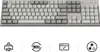 A top-down view of a mechanical keyboard with additional icons below. Produktbild-Vorschau