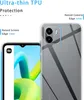 A clear protective case is shown on a smartphone, highlighting its features. Produktbild-Vorschau