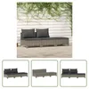 The Living Store 3-tlg. Garten-Lounge-Set mit Kissen Grau Produktbild-Vorschau 1