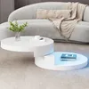 Merax LED tavolino rotondo 70×70 cm, piano rotante, Anteprima dell’immagine prodotto 1
